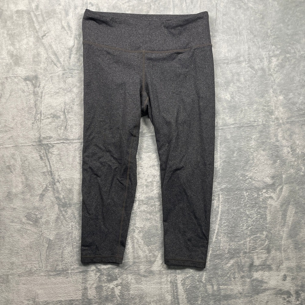 Prana Womens Capri Leggings Dark Grey Heathered Athletic Yoga Pants Size Small